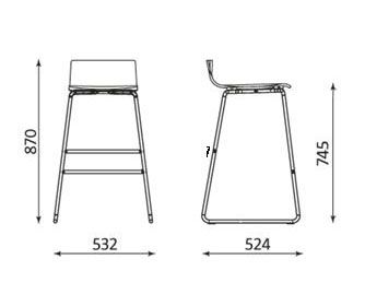 Piazza 7 bar stool