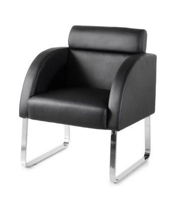 Razz Designer Black Faux Leather Sofas