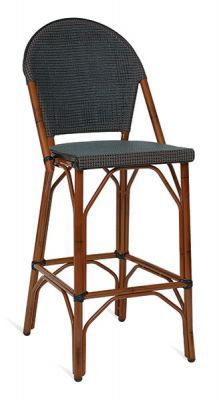 Malvo Outdoor Bar Stool Dark Grey Weave - Cafe Reality