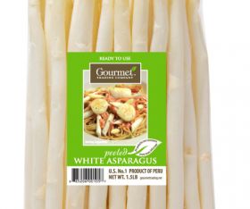 Peeled white asparagus on offer in US