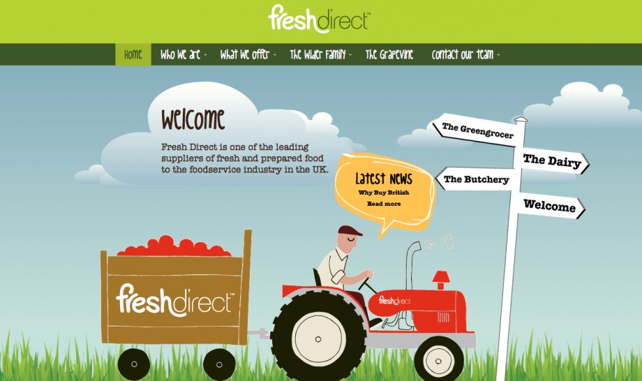 New website for Fresh Direct