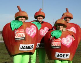Runners chow down on Pink Lady apples
