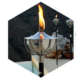Outdoor Oil Torches on Stakes